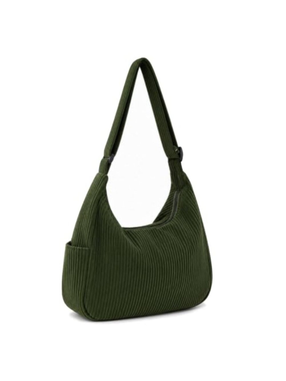 Corduroy Hobo Crossbody Bag Adjustable Strap Multi-Pocket Women's Shoulder Bag